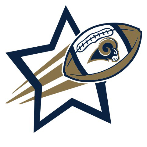 Los Angeles Rams Football Goal Star logo vinyl decal